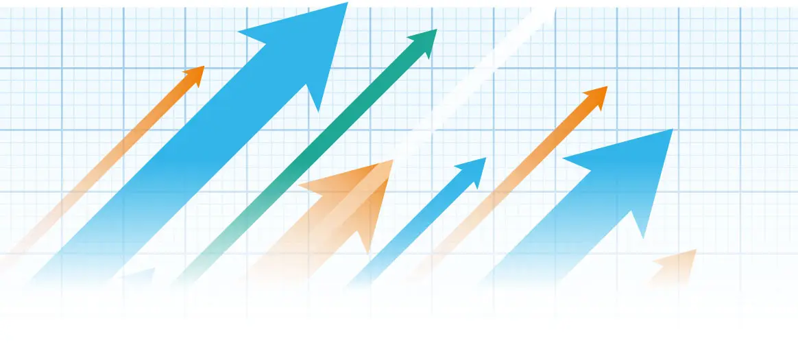 Illustration depicting arrows on a chart.
